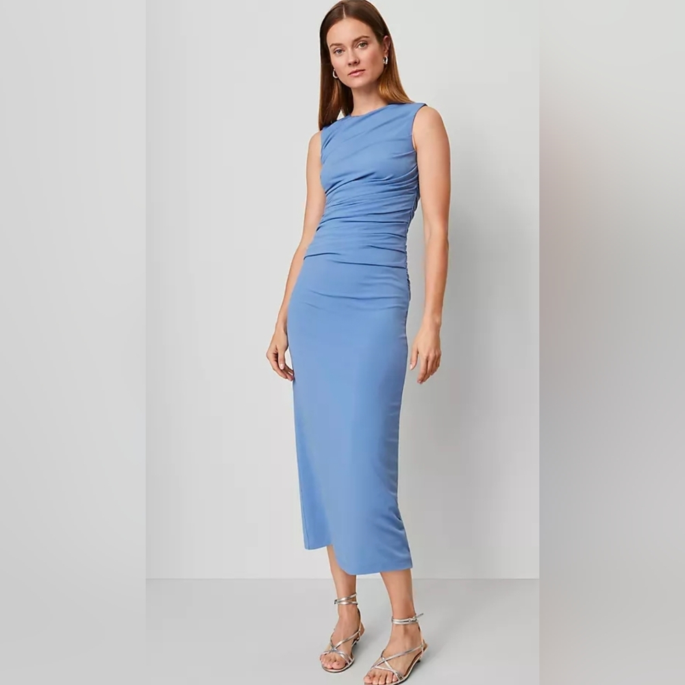 Beautiful Cornflower Blue Sleeveless Sheath Dress